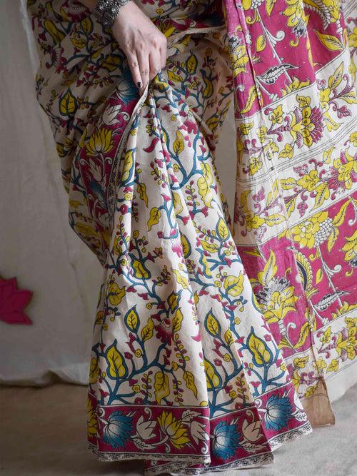 Mol - kalamkari printed saree