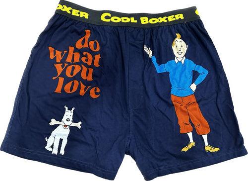 Men "DO WHAT YOU LOVE" Cartoon Boxer