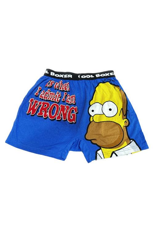 Men "SIMPSON-THE ONLY TIME I AM RIGHT" Cartoon Boxer