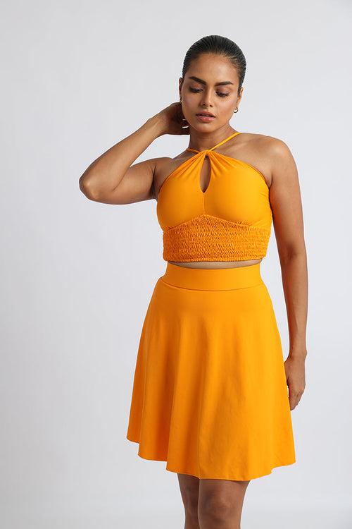 Modest Bright Orange 2 Piece Swim Suit