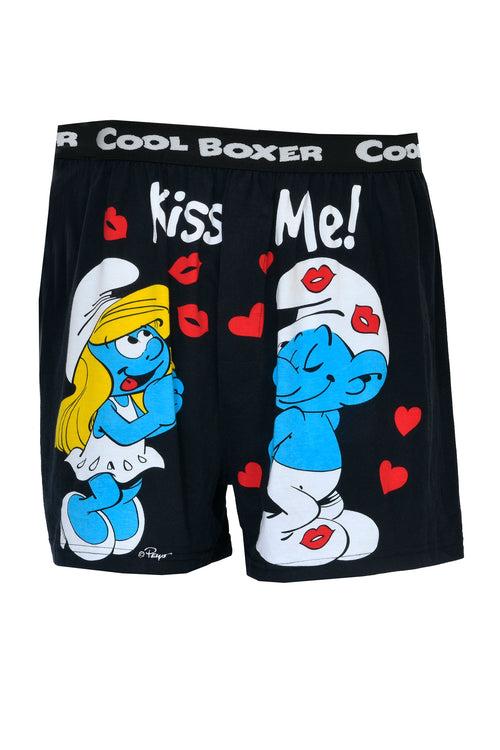 Men "KISS ME" Cartoon Boxer