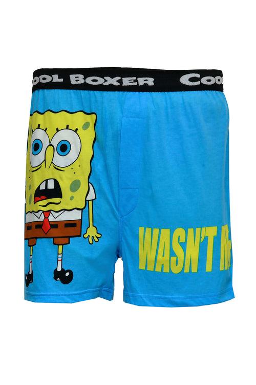 Men Blue "WASN'T ME" Cartoon Boxer