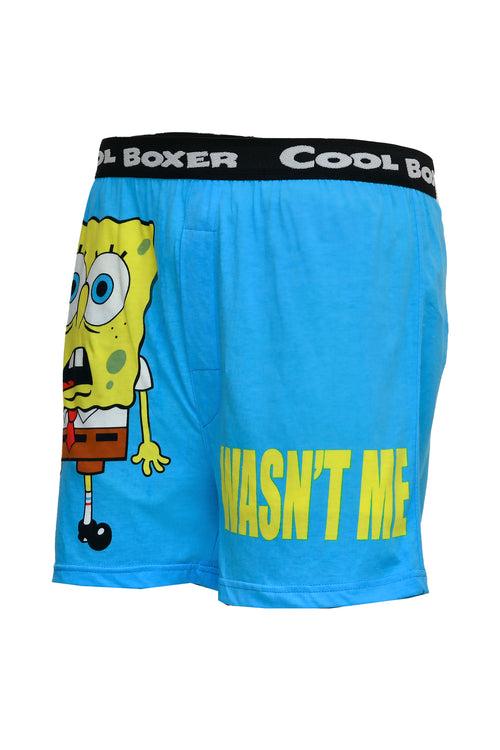 Men Blue "WASN'T ME" Cartoon Boxer