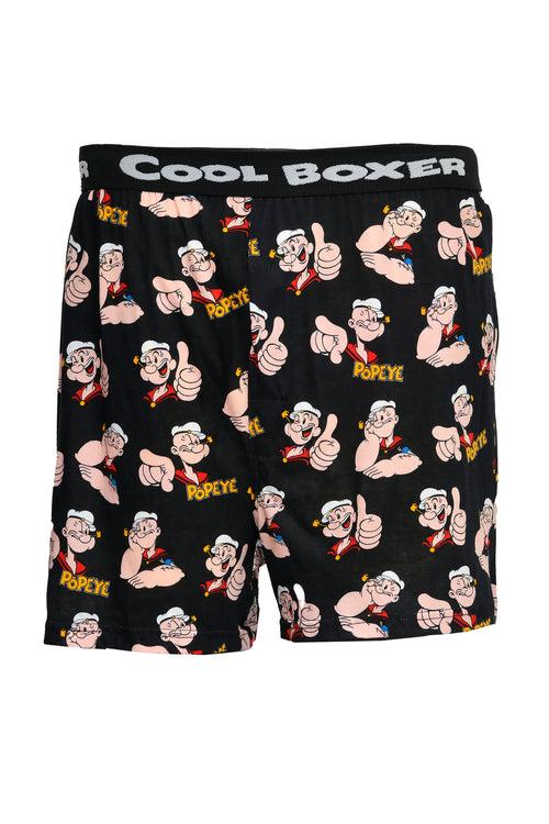 Men Black "ALL OVER POPEYE" Cartoon Boxer