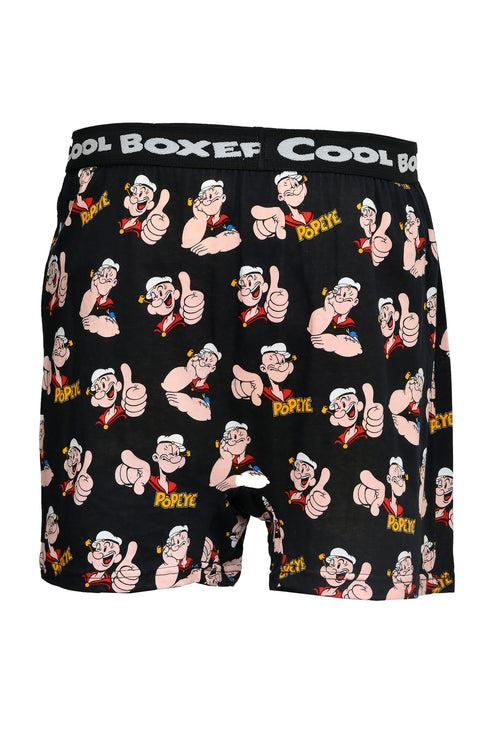 Men Black "ALL OVER POPEYE" Cartoon Boxer