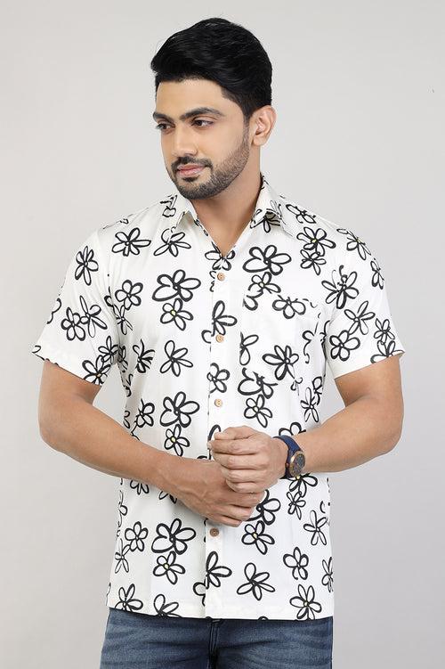 Men Beach Wear Printed Shirt