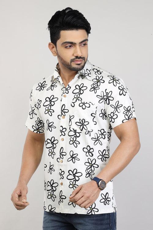 Men Beach Wear Printed Shirt