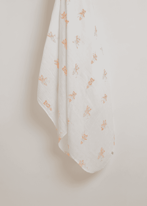 Ballerina Bear Organic Muslin Swaddle Set of 2