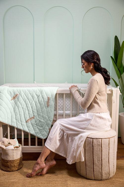 Plume Complete Cot Bedding Set with Bumper