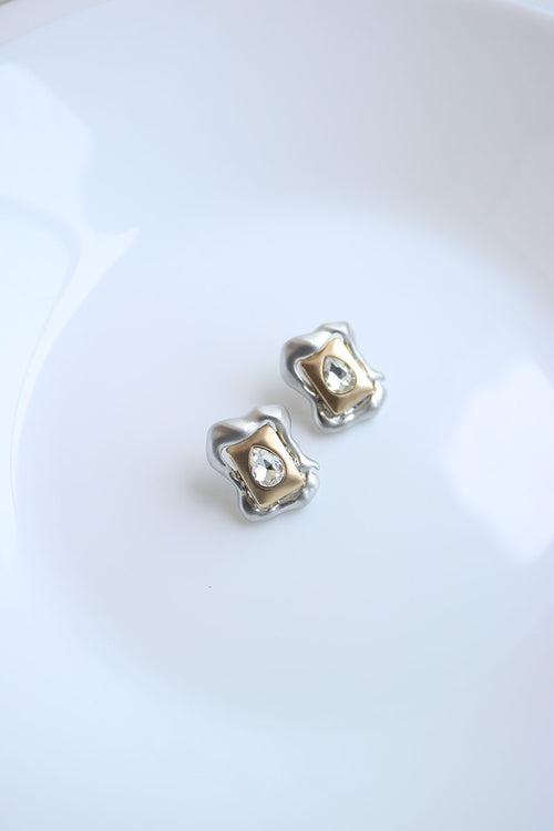 Silver Gold Stone Studs