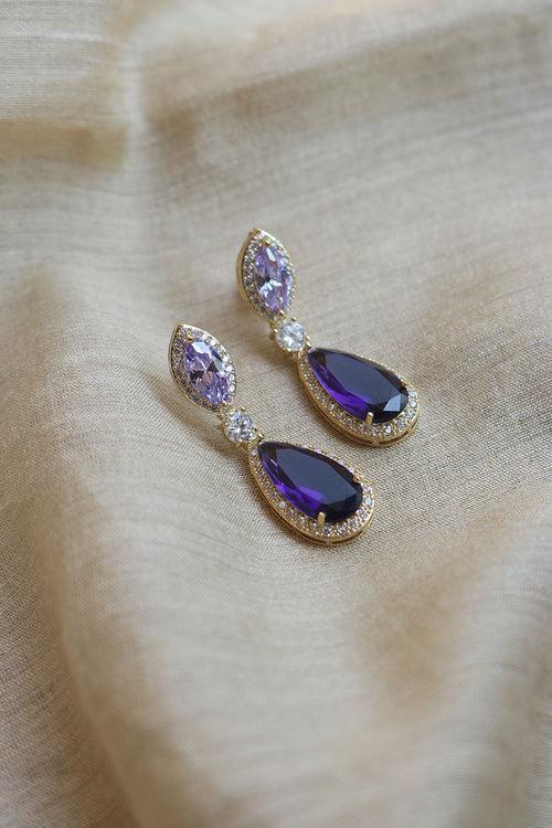 AD Purple Bliss Drop Earrings