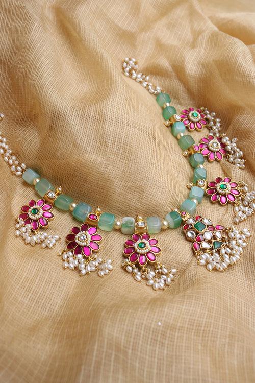 Jadau Statement Flower Set