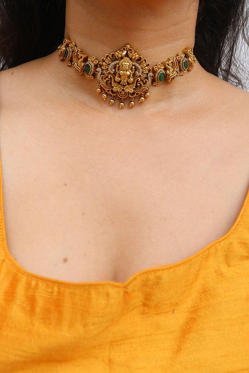 Oval Lakshmi Ornamental Choker Set