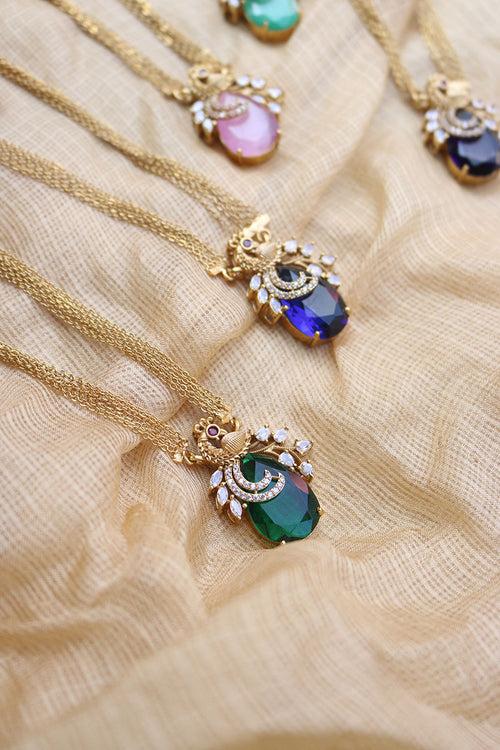 Peacock Multi Chains Pendant Set