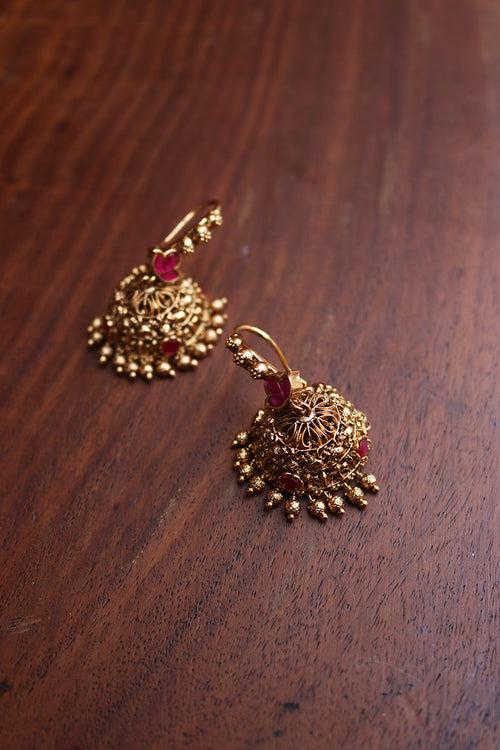 Little Lotus Hook Jhumkas