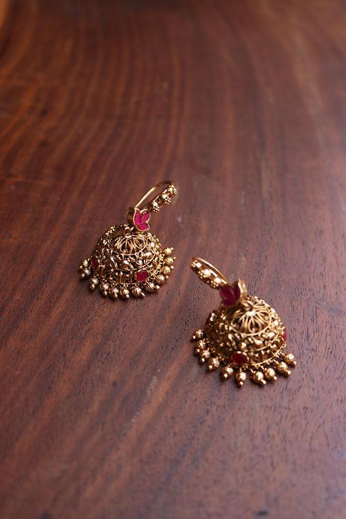 Little Lotus Hook Jhumkas