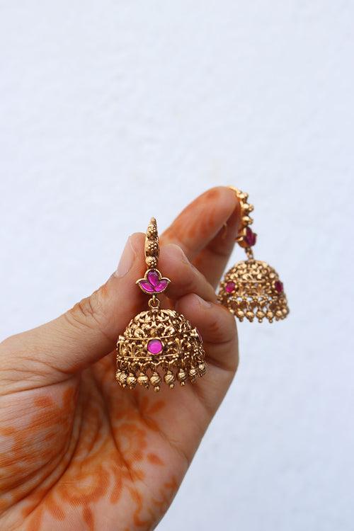 Little Lotus Hook Jhumkas