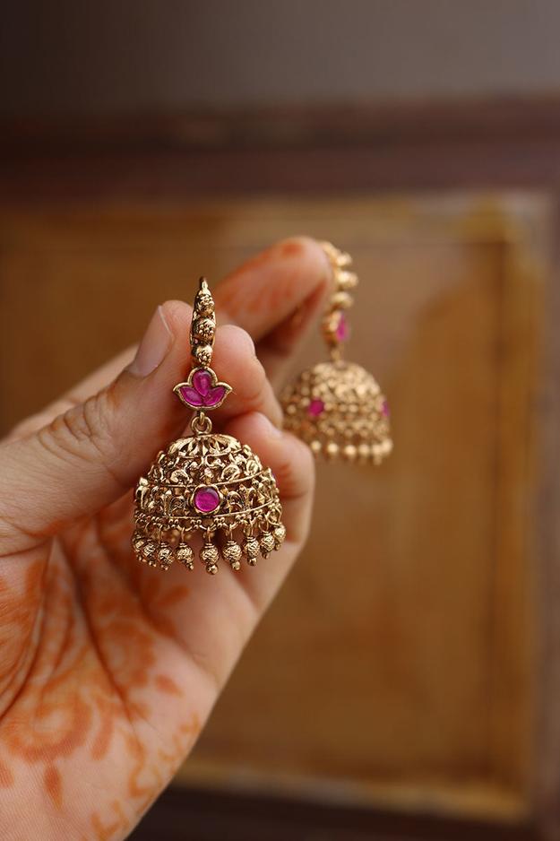 Little Lotus Hook Jhumkas