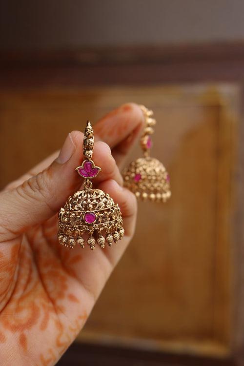 Little Lotus Hook Jhumkas