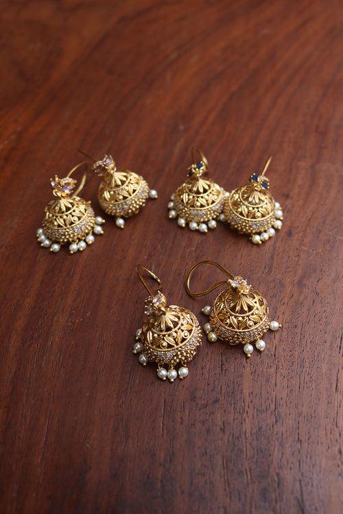 Leaf AD Hook Jhumkas