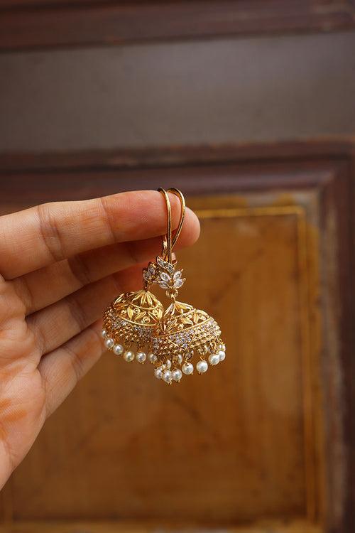 Leaf AD Hook Jhumkas