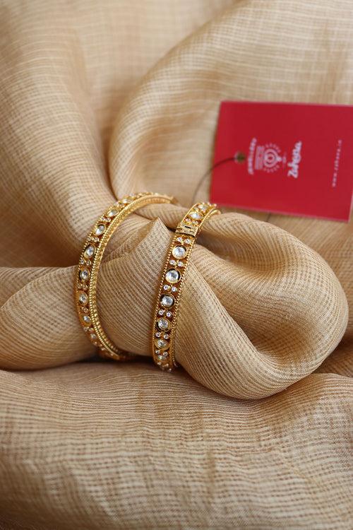 Basic Kundan Dot Bangles