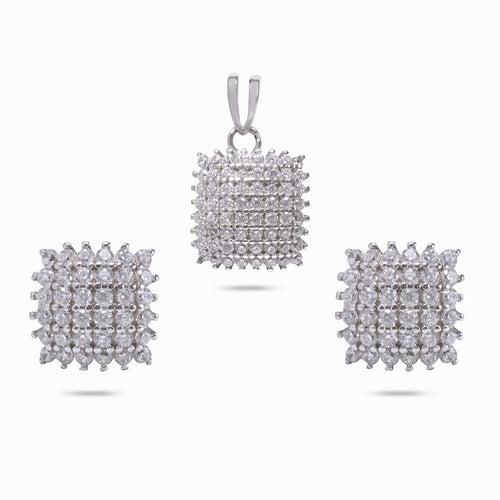 RRJ0243 Pure 925 Sterling Silver Pendant Set