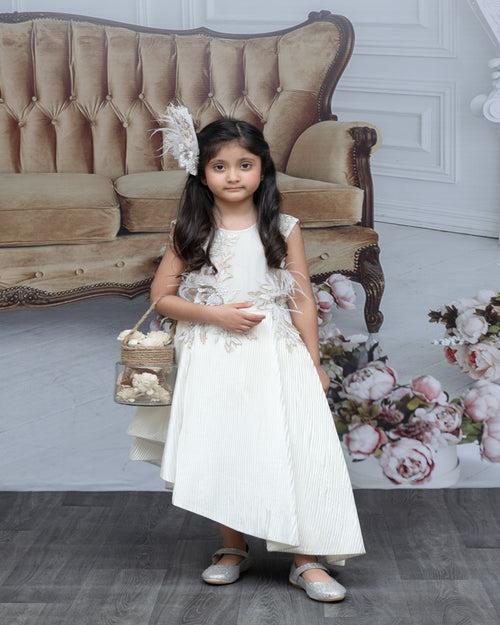 Princess Kiana Crepe Off White Dress