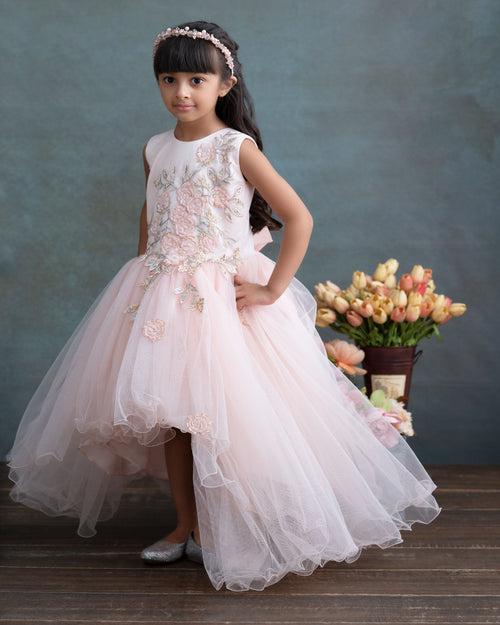 Estelle light pink tulle dress with Falre