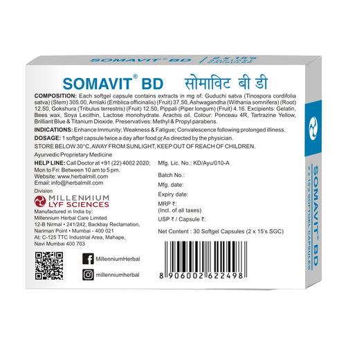 SOMAVIT BD | Easy to swallow | 60 capsule