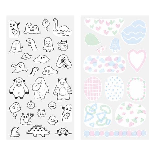 Midori Sticker 2643 Two Sheets Monster