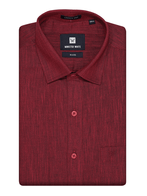 Mens Cotton Regular Fit Maroon Colour Shirt Mars