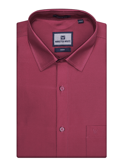 Mens Taffeta Relax Fit Light Maroon Colour Shirt Zest