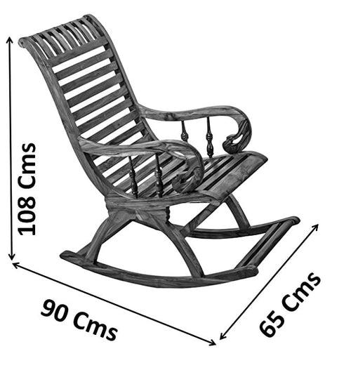 Hindoro Rocking Chair/Arm Chair/Relax Chair/Aaram Chair/Rocker Chair Sheesham Wood