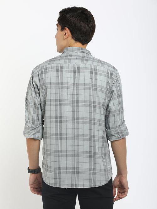 Light Grey Checks Shirt for Men (GBMNR2024)