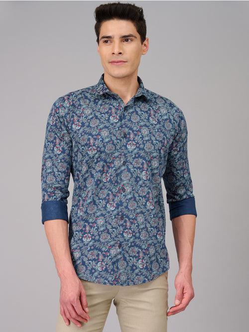 Men Blue PRINT Shirt (GBMKLS2909)