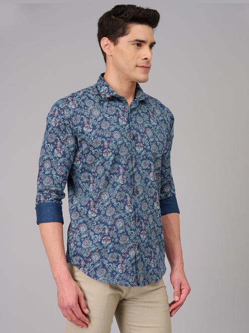 Men Blue PRINT Shirt (GBMKLS2909)