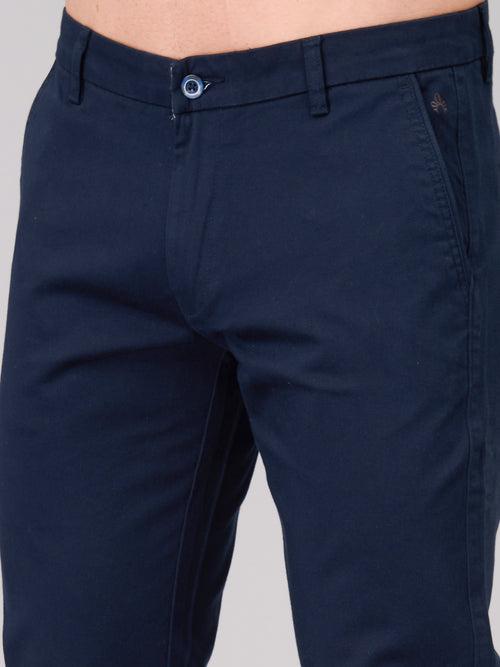Men Blue Cotton Trouser (GBTMK7653 )