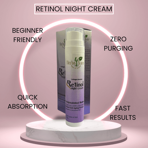 COLLAGEN BOOSTER ENCAPSULATED RETINOL CREAM with Hyaluronic acid + Co Enzymes + Vitamin B3+B5+E - NIGHT CREAM FOR DULL MATURE SKIN-COMBAT FINE LINES WRINKLES