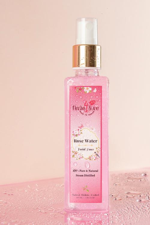 PURE STEAM DISTILLED ROSE WATER FACIAL TONER (ALCOHOL FREE)