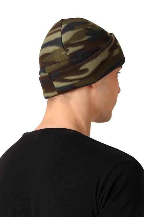 Unisex Skull Cap in Camouflage Prints, Polar Fleece Winter Windproof Warm