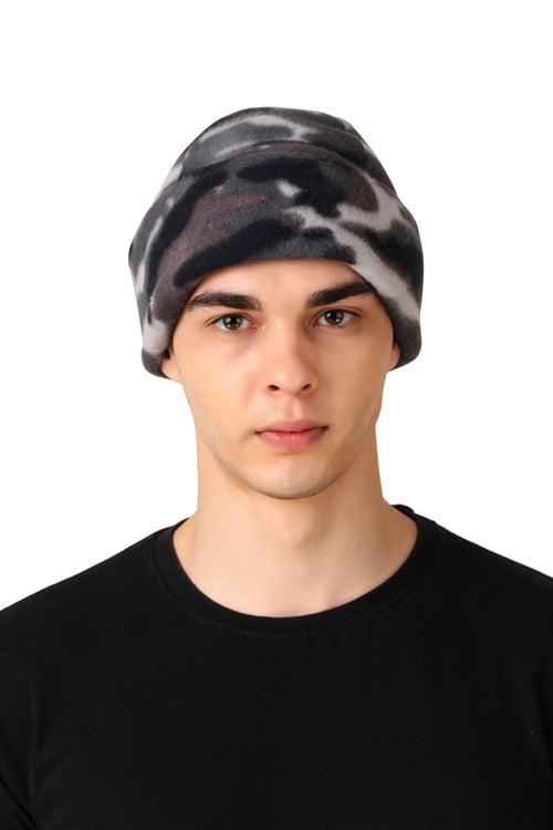 Unisex Skull Cap in Camouflage Prints, Polar Fleece Winter Windproof Warm