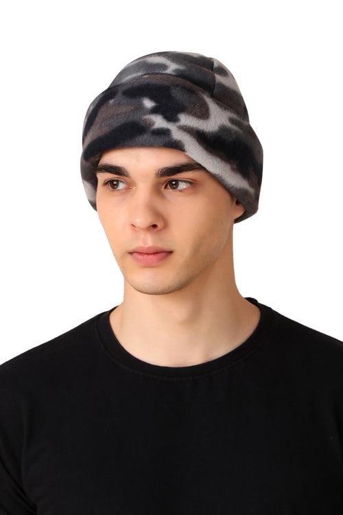 Unisex Skull Cap in Camouflage Prints, Polar Fleece Winter Windproof Warm