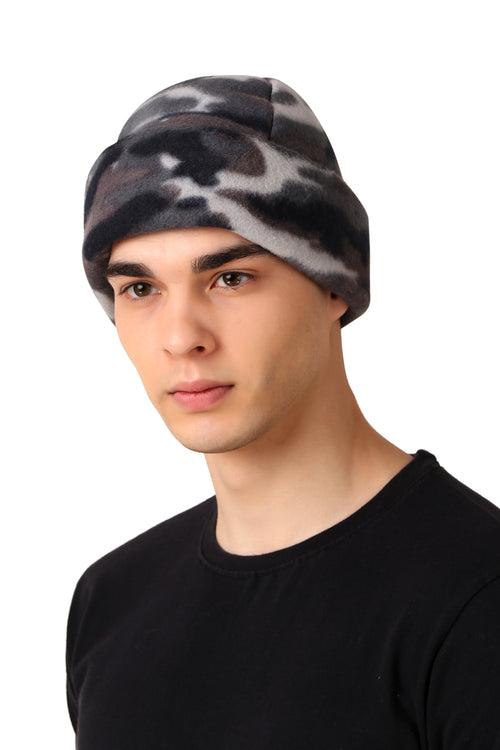 Unisex Skull Cap in Camouflage Prints, Polar Fleece Winter Windproof Warm