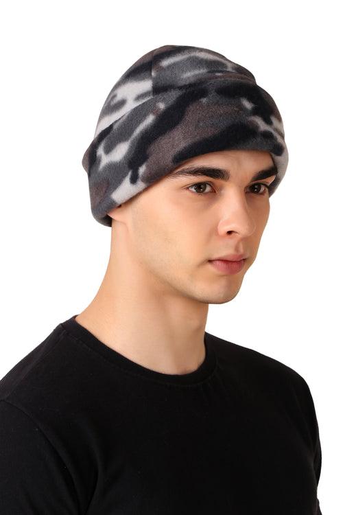 Unisex Skull Cap in Camouflage Prints, Polar Fleece Winter Windproof Warm