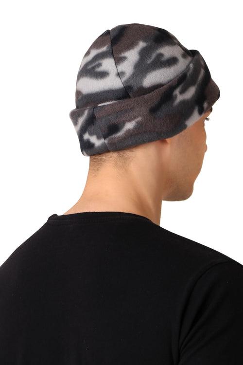 Unisex Skull Cap in Camouflage Prints, Polar Fleece Winter Windproof Warm