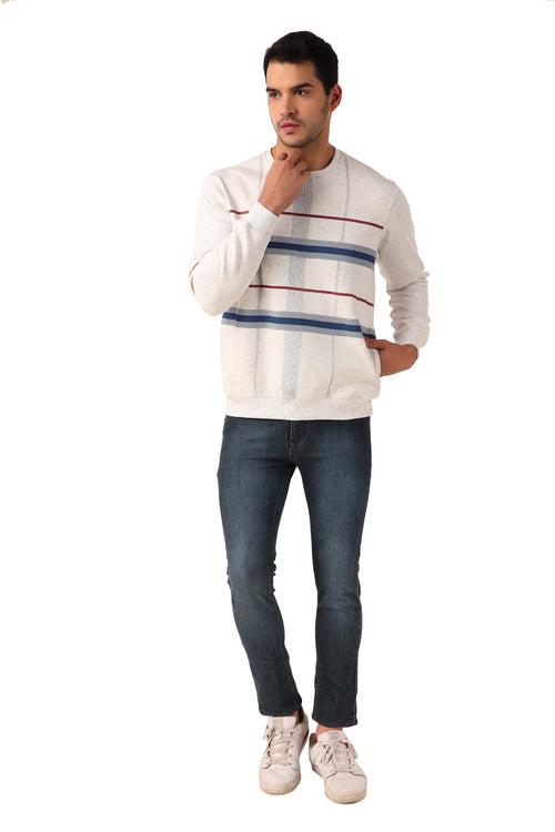 Men's Round Neck Full Sleeve Printed Sweat Shirt