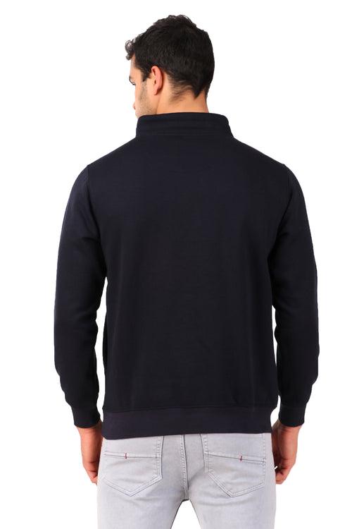 Men's Funnel-Collar Sweatshirt Full Sleeve Printed