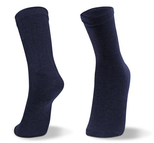 Williwr Men's Crew Length Formal Socks In Combo Of Solid Colors Free Size Combo Pack of 4 Pairs