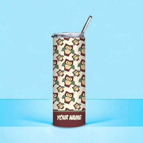 Nutcase Coffee Insulated Tumbler with Metal Straw - Personalized Stainless Steel Travel Mug 600ml